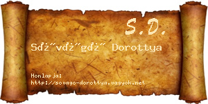 Sóvágó Dorottya névjegykártya